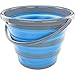 Foldable Silicone Collapsible 2.65 Gallon Bucket - Durable Blue Storage Container for Camping, Outdoor, Travel, and Household Use by Southern Homewares