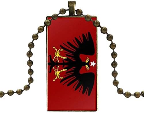 Amazon ネックレスネックレスネックレスレクタングルネックレスジュエリー女子高生男性アルバニアグランジフラグ ネックレス 通販