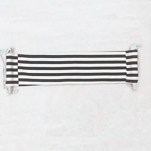 Elelink Portable Adjustable Mini Office Foot Rest / Foot Stool Stand Desk Foot Hammock (Black and White Stripes)