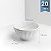 Sweese 1117 Porcelain Fluted Latte Bowl Set - 20 Ounce for Cereal, Soup - Set of 6, White