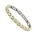 Vinca Mascot Ladies Elegant Magnetic Bracelet for Women Arthritis Pain Relief Perfect Health, Gold Silver