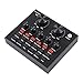 fosa Audio Mixer USB External Sound Card Headset Microphone Live Sound Card Karaoke for Mobile Computer PC Single Earphone, Audio Card for Live Recording Home KTV Voice Chat