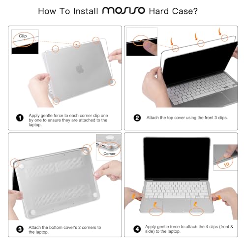 MOSISO Case Compatible with MacBook Neo 13 Inch Cover, Model A3404 2026 Version with A18 Pro Chip, Scratch-Resistant, Crystal Clear Hard Protective Case