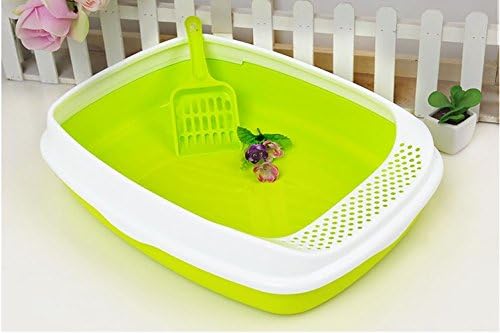 MagicMen Cat Litter Boxes Open Top Cat Litter Box Kit with Scoop Litter Box Kit System Cat Box (Green)
