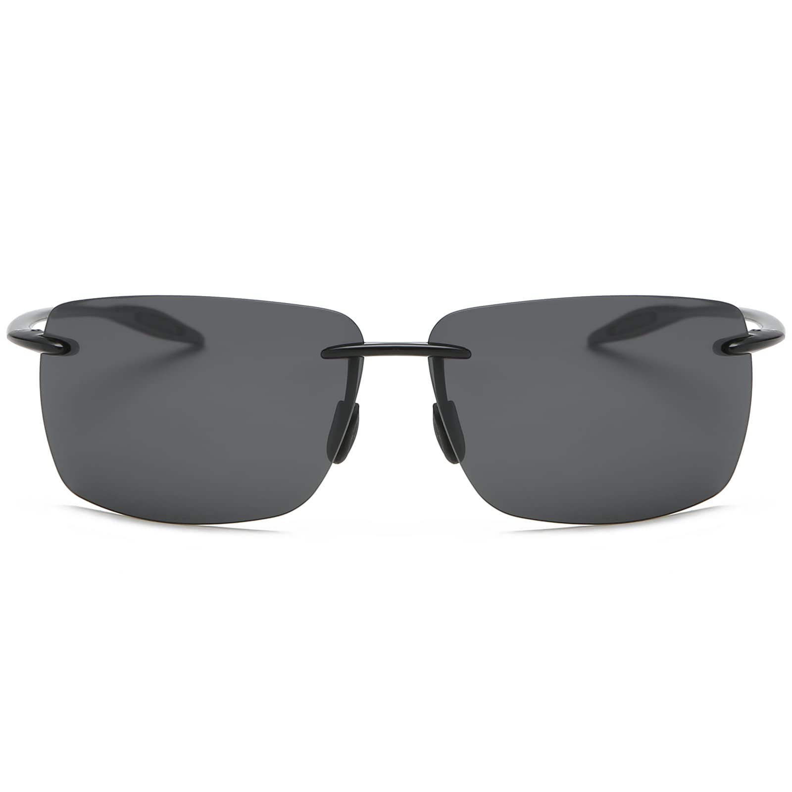 Polarized Sports Sunglasses for Men and Women Driving Cycling Running Fishing Golf 100% UV Protection Rimless Sun Glasses Fashion Unisex Shades Retro Eyeglasses Anti Glare Classic Mirror Lens Eyewear