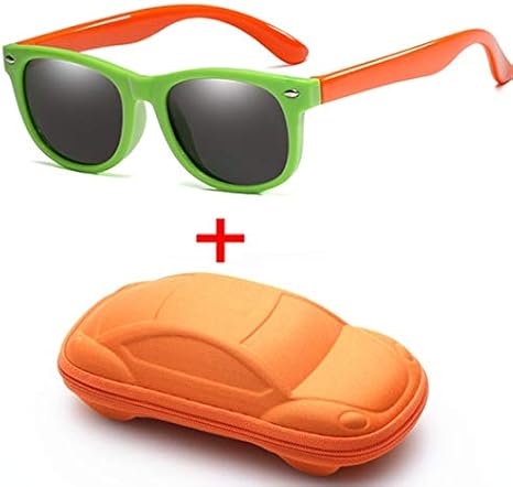 Amazon Co Jp Jpdd 子供の偏光サングラスの男の子の女の子の赤ちゃんシリコーン安全キッズ日メガネケースと100 メガネ子供oculos Color Green Orange ホーム キッチン