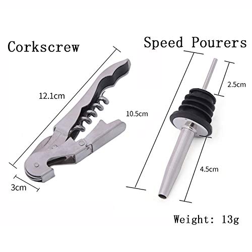 NXYJD 9 stücke stilvolle Bambus Stand Cocktail Shaker Set rutschfeste multifunktions bar Tool weinemixer Bartending kit… – Bild 5