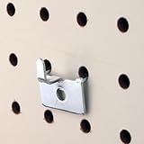 Pegboard Utility Notch Hook - Picture Hanger for Slatwall & Peg Wall - 50 Pack