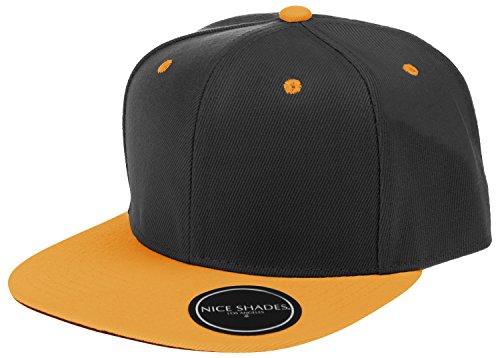 L.O.G.A. Plain Adjustable Snapback Hats Caps (Many Colors). Black/Yellow