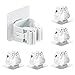 Broom Holder Wall Mounted, FUNHOUR Mop Holders Broom Grippers Mop Racks Broom Holders Self Adhesive Hanger Anti-Slip No Drilling Holder Storage & Organization for Kitchen, Bathroom, Garden (6 PCS)