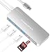 INNOMAX Premium Thunderbolt 3/USB-C Hub/3-Port USB 3.0 Convertor, SD+Micro SD/TF Card Reader for SDXC/SDHC/MMC/UHS-I Cards for MacBook Air 2018, MacBook Pro 2016-2018,XPS,Hp Spectre,Surface-Silver primary