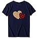 Lutos Short Sleeve Valentine’s Day Graphic Shirts for Women Buffalo Plaid Heart Print Holiday T Shirts Topsthumb 4