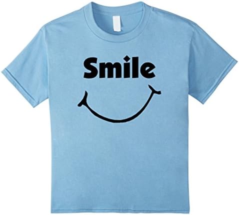 Kids Smile T-shirt with Happy face graphic. Great gift and more 8 Baby Blue