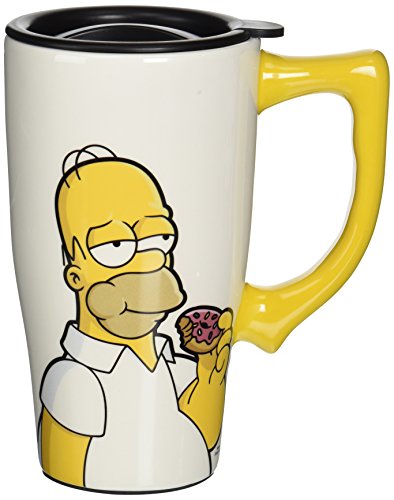Spoontiques "homer simpson" travel mug, multicolor