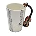 Giftgarden Ceramic Coffee Mug with Music Violin Handle