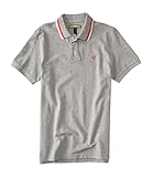 Aeropostale Men's Prince & Fox Double Tipped Piqu Polo Shirt M Light Heather Gre