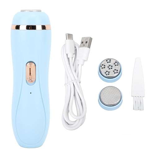 Electric Pedicure Tool Effective Multi Purpose with 1 Brush 2 Replacement Parts Foot Deadskin Remover for Trimming Nails Sharpening Cuticles (Sky Blue)