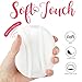 5pcs Powder Puffs, YGDZ 4 Inch Large Loose Body Powder Puffs with Ribbon Ultra Soft Washable Velour Fluffy Powder Puff for Body Powder, White