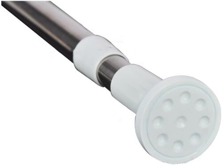 Anti-corrosion telescopic curtain poles--- Stainless steel composite pipe bathroom Shower curtain rod bathroom Telescopic rods balcony Clothes racks Pole --- free drilling curtain poles ( Size : 110-200cm )