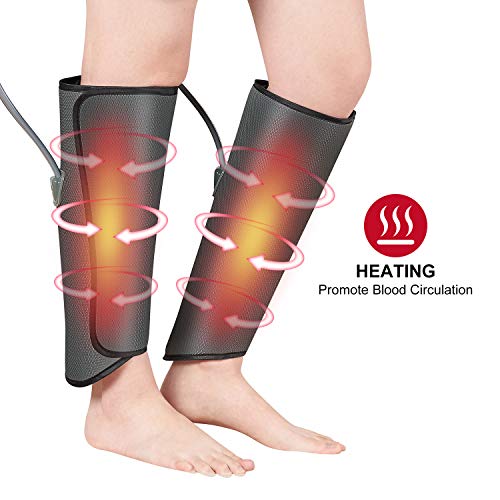 Air Compression Calf Leg Massager - Tespo Wrap Massage with Heat, Compression Boot for Circulation and Muscle Relaxation, 3 Intensities 3 Modes - Thumbnail 2