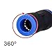 60 Pieces Straight Push Connectors, 6/8/10 mm Quick Release Pneumatic Connectors Air Line Fittings for 1/4 5/16 3/8 Tube, 2 Way (Blue)