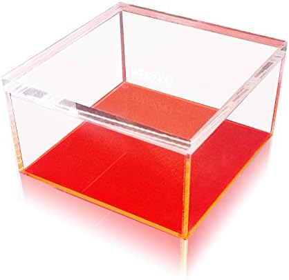 OnDisplay Electric Neon Luxe Clear Acrylic Storage Treasure Box - Medium
