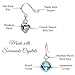 Crystal Dangle Earrings - Austrian Crystal Drop Hook Earrings Silver Tone - Everyday Wear For all Occasions - Jewelry Gift for Women - Created Aquamarine Aqua Blue