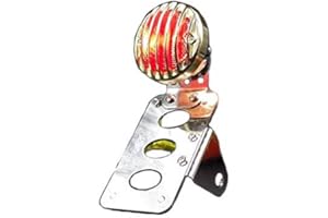 Motorcycle Grill Vintage Retro Side Axle Mount License Plate Stop Tail Light Lamp for Harley Honda Kawasaki Suzuki Yamaha Tri