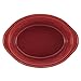 Rachael Ray Cucina Stoneware 3.5-Quart Oval Casserole, Cranberry Red