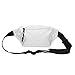 DALIX 3 Pocket Fanny Pack Money Pouch Concealer Runners Bag Waist Belt in White