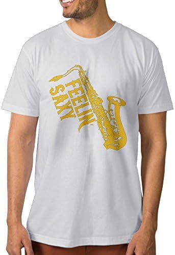 Mangoring Feelin Saxy Men's Round Neck T-Shirt,Short-Sleeved T-Shirt