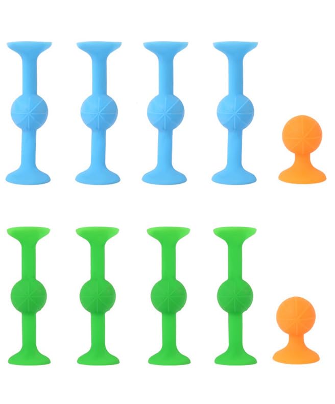 Suction Bath Toys for Preschooler - 10 Pcs Sensory Suction Cup Toys for Kids, Stress Relief Fidget Toys Bathtub Toys for Travel and Bath Time, Perfect for Fine Motor Skills and Creativity