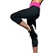 Womens Slimming Capris Pants Thermo Neoprene Sweat Sauna Body Shapers Yoga Sport Leggings Black&Pink,M