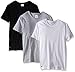 Lacoste Men's Cotton Crew-Neck T-Shirt Undershirt (3-Pack), Black/Grey/White, Large