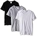 Lacoste Men's Essentials Cotton Crew Neck T-Shirt, Black/Gray/White, Medium (Pack Of 3)