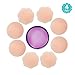 4 Pairs Reusable Women Pasties,Thin Nipple Covers Set Invisible Round/Petal Adhesive Silicone Covers(purple)