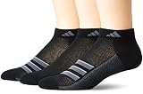 adidas Men's Climacool Superlite Low Cut Socks (3-Pack), Black/Onix/Light Onix, Size 6-12