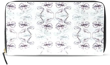 CCBHGY Women's Abstract Flower Patter Clutch Leather Long Wallet Purse