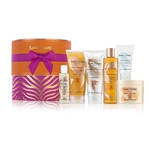 Sanctuary Spa Gift Set, Signature Showstopper Hat Box for Women with Shower Gel, Body Scrub, Body Lotion, Body Butter, Bubble Bath and Foot Cream