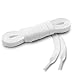 Miscly 3 Pairs Flat Shoelaces 5/16″ Wide - Shoe Laces for All Types of Shoes & Sneakers (54″, White)