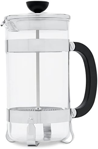 French Press Coffee Maker   Heat Resistant Borosilicate Glass with High-Grade Stainless Steel to Keep Drinks Hot for Longer   BPA-Free - Super Efficient Filtration System - 34 oz. (1 liter)