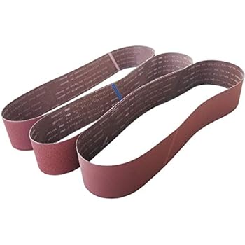 Sackorange 3 PCS 6 inch x 89 inch Abrasive Sanding Belts - One Each of 80 120 and 240 Grit Aluminum Oxide Sanding Belts For Belt sander(6x89in)