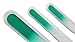 Genuine Czech, Etched, Crystal Glass, Green ,Manicure/Pedicure Files-set of 3