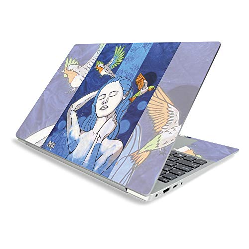 MightySkins Skin for Lenovo Ideapad S340 15" (2019) - Bird Woman | Protective,…