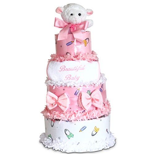 Silly Phillie 4-tiered Diaper Cake Baby Girl Gift