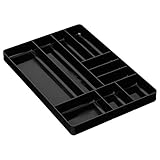 Ernst Manufacturing Home and Garage Organizer Tray, 10-Compartments, Black - 5011