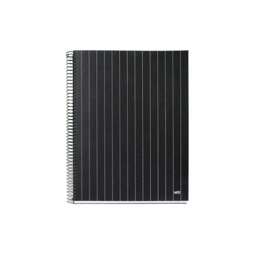 Miquelrius 8.5 x11 A4 Diplomatic Wirebound Notebook, 4-Subject, Graph Paper, Black