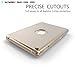 iPad mini 4 Wireless Keyboard Case with Colorful Backlit 135 Degree Adjustable Angles Addprime Gold Aluminum Alloy Shell and Back Plate Chocolate ABS Button Bluetooth 3.0 Keyboard for iPad A1538/A1550