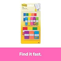 Post-it Flags Assorted Color Combo Pack, 320 Flags Total, 200 1-Inch Wide Flags and 120 .5-Inch Wide Flags, 4 On-The-Go Dispensers/Pack (683XL1)