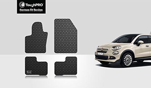 ToughPRO Fiat 500X Floor Mats Set - All Weather - Heavy Duty - Black Rubber - (2016-2019)